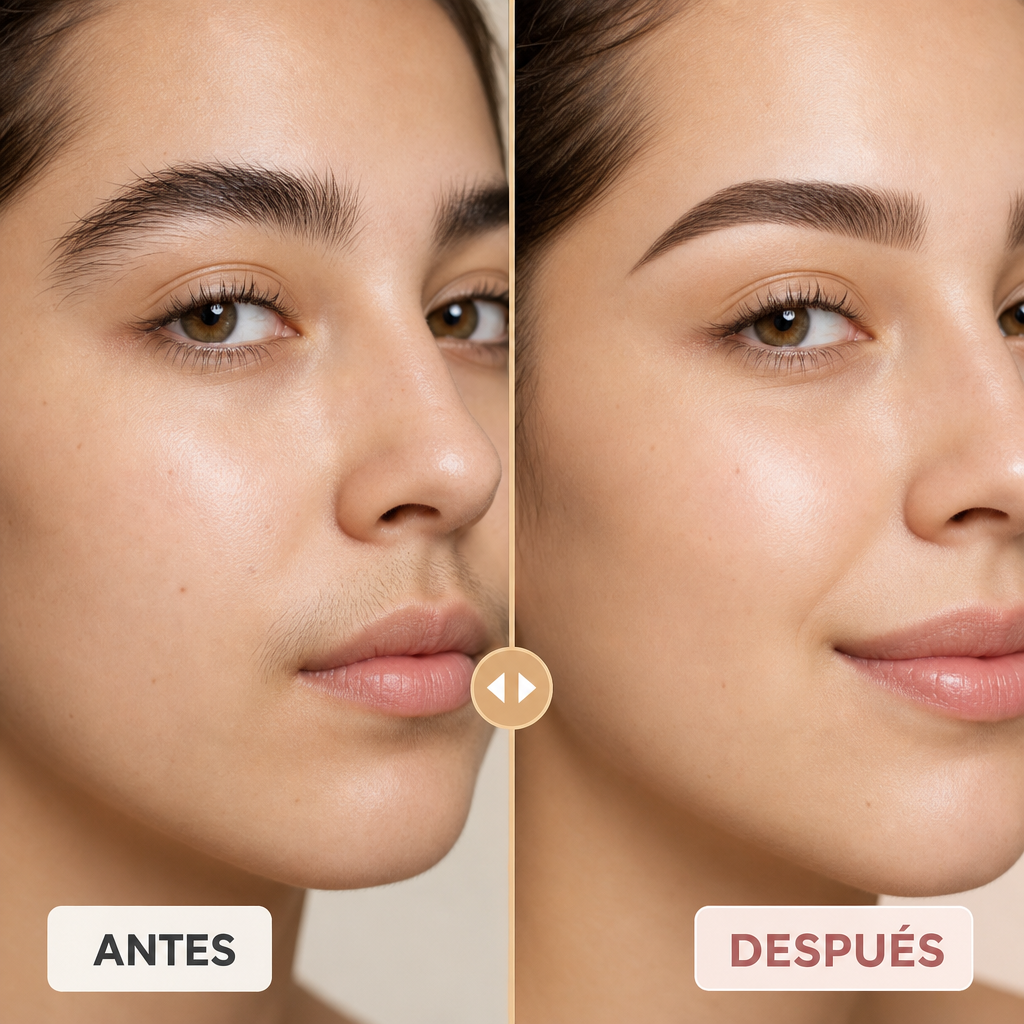 Rasuradora facial recargable con Luz LED integrada